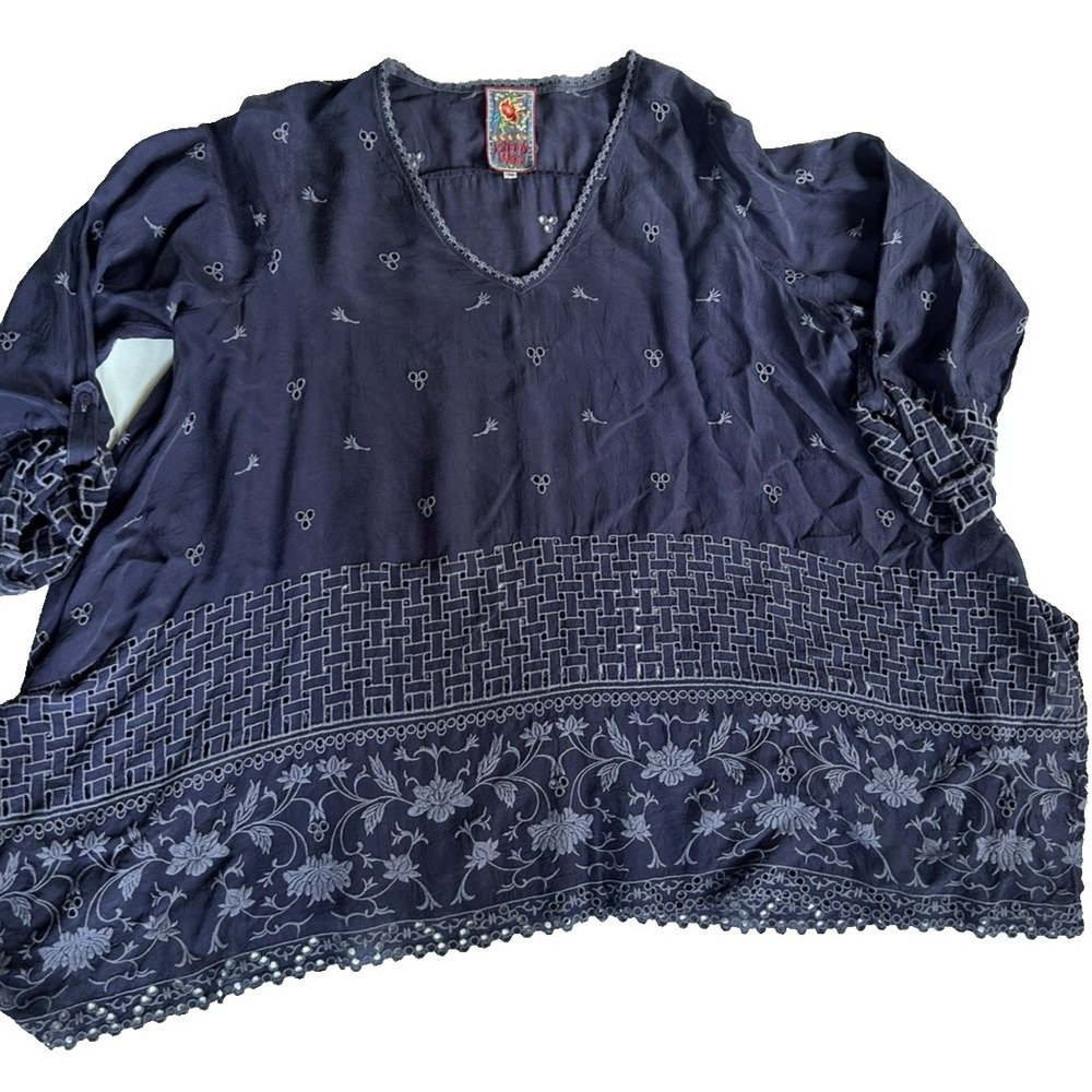 Johnny Was Embroiderd Boho Artsy Flowy Resort Size M